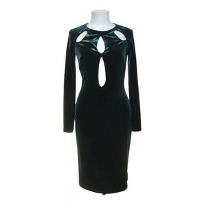 House of CB Emerald Velvet Mid-Length Dress